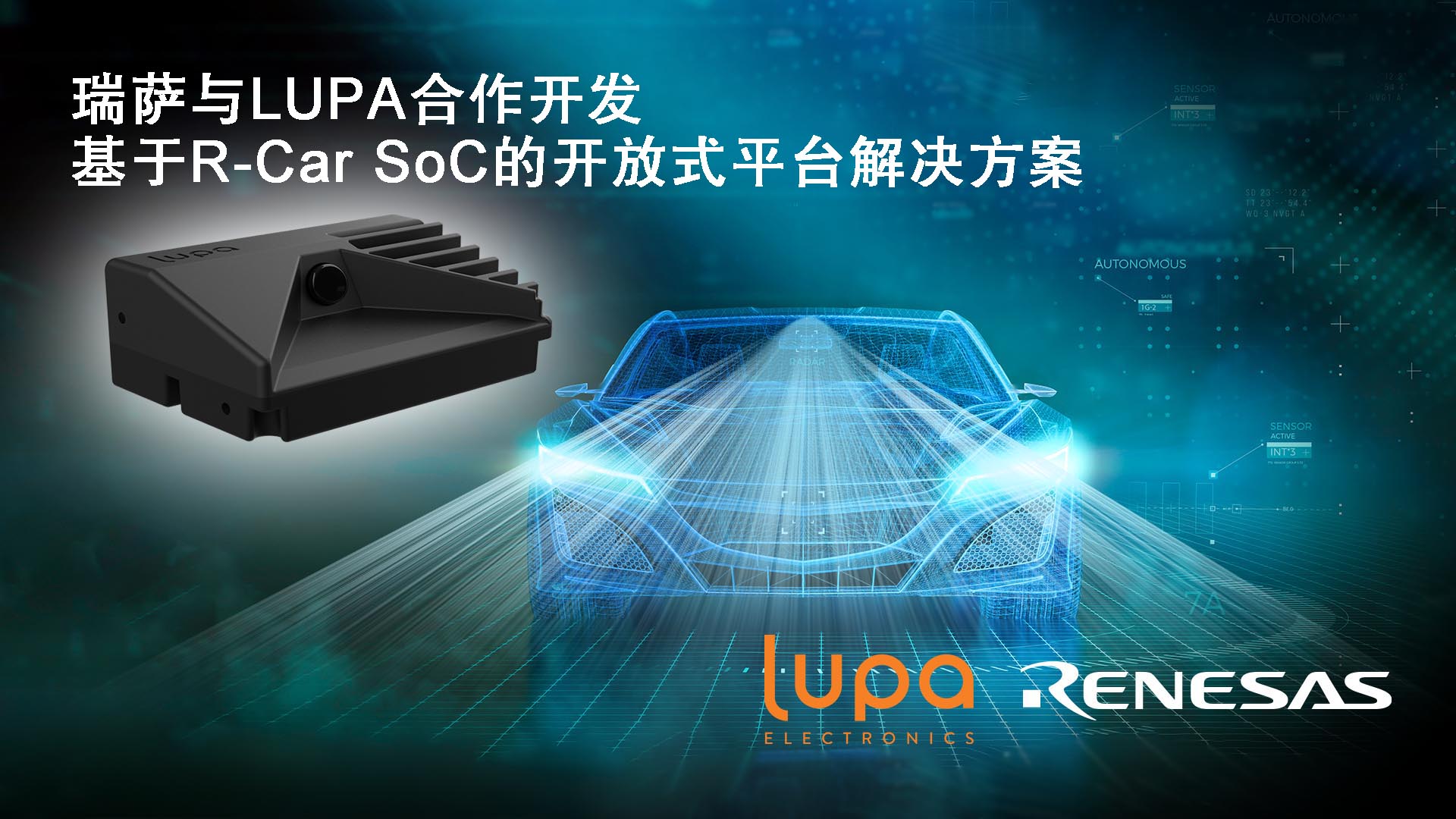 瑞薩電子攜手LUPA共同推出開放平臺交鑰匙解決方案 以加速車載智能攝像頭開發(fā)