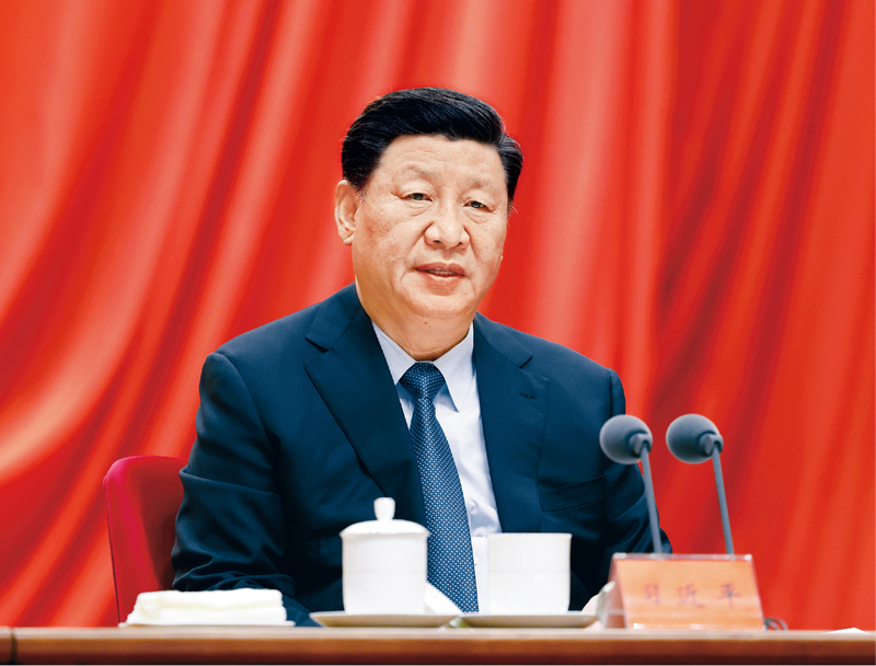 2021年2月20日，黨史學(xué)習(xí)教育動(dòng)員大會(huì)在北京召開。中共中央總書記、國(guó)家主席、中央軍委主席習(xí)近平出席會(huì)議并發(fā)表重要講話。新華社記者 黃敬文/攝