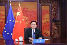韓正同歐盟委員會(huì)執(zhí)行副主席蒂默曼斯舉行第二次中歐環(huán)境與氣候高層對(duì)話