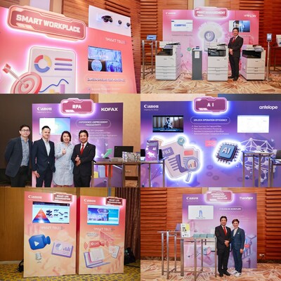 3.  是次“AI-GEN at Work”活動展區(qū)中展示了佳能香港一系列融合AI的嶄新商業(yè)解決方案，助企業(yè)在不同營運層面上實現(xiàn)高效協(xié)作，以技術迎接未來各種挑戰(zhàn)。