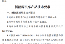 工信部等三部門調(diào)整減免車輛購置稅新能源汽車產(chǎn)品技術(shù)要求
