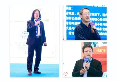 左圖：山東大學(xué)第二附屬醫(yī)院唐東起教授、右上：國家醫(yī)療器械產(chǎn)業(yè)技術(shù)創(chuàng)新聯(lián)盟王臨秘書長、右下：復(fù)旦大學(xué)生命科學(xué)學(xué)院趙冰教授