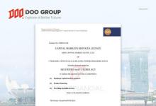Doo Financial旗下實(shí)體公司獲新加坡金融管理局資本市場(chǎng)服務(wù)牌照