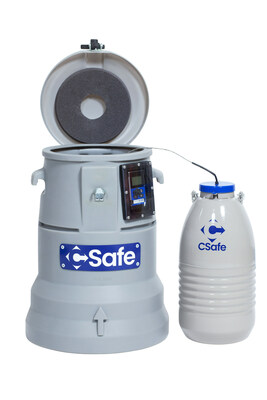 CSafe CGT Cryo M 杜瓦瓶和包裝箱配備 TracSafe RLT 數(shù)據(jù)記錄器。