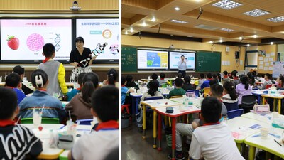 “生命科學進校園”科普公益項目第一堂線下公開課現(xiàn)場