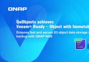 QNAP S3 物件存儲方案 QuObjects 通過 Veeam? Ready - Object with Immutability 認(rèn)證，資料安全高可靠