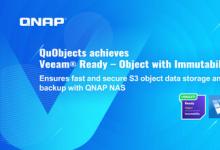 QNAP S3 物件存儲方案 QuObjects 通過 Veeam? Ready - Object with Immutability 認(rèn)證，資料安全高可靠
