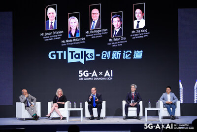 2024 MWC上海GTI峰會期間，愛立信亞太區(qū)前沿技術(shù)總監(jiān)Bo Hagerman博士（左三）代表愛立信就AI數(shù)據(jù)、用例及應(yīng)用場景等相關(guān)問題發(fā)表看法