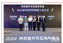中控技術榮獲“2024最具價值科創(chuàng)板上市公司”