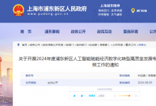 2024年度浦東新區(qū)人工智能賦能經(jīng)濟(jì)數(shù)字化轉(zhuǎn)型高質(zhì)量發(fā)展專項（配套支持）申報工作已開啟