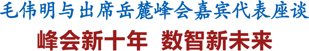 毛偉明與出席2024互聯(lián)網(wǎng)岳麓峰會(huì)嘉賓代表座談