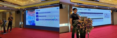 左:TüV南德Vincent Luo分享歐美市場化學(xué)法規(guī)要求及召回案例  右: TüV南德Krock Zhong多角度介紹產(chǎn)品的具體要求及出現(xiàn)失效狀況后的整改建議