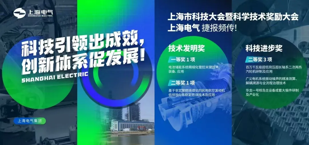上海電氣五項成果斬獲上?？茖W技術(shù)獎