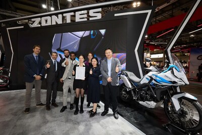 TüV萊茵為升仕ZONTES摩托車型703F、368頒發(fā)WVTA認(rèn)證證書