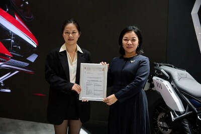 TüV萊茵為升仕ZONTES摩托車型703F、368頒發(fā)WVTA認(rèn)證證書