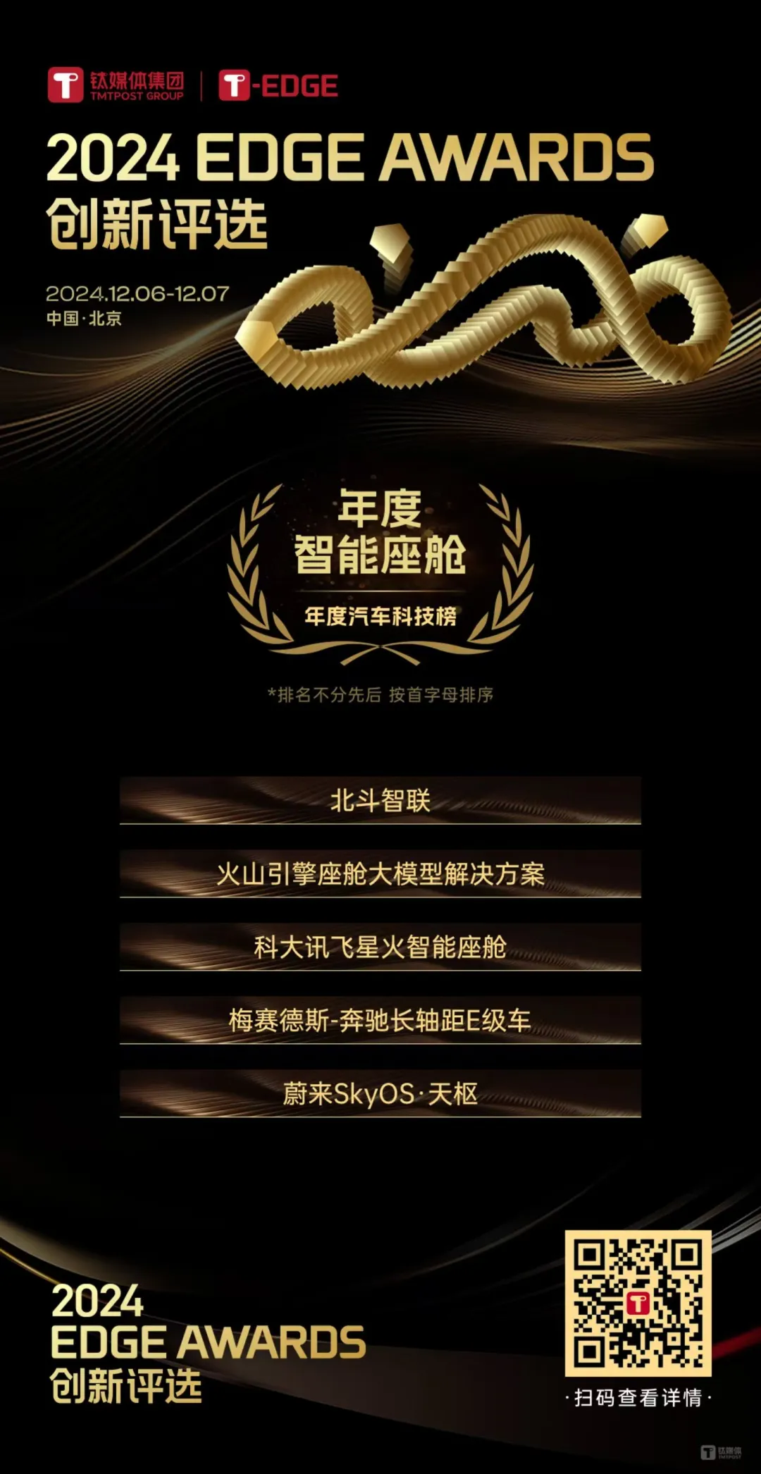 北斗智聯(lián)強勢登榜鈦媒體“2024 EDGE AWARDS年度汽車科技榜”