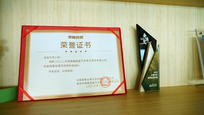 成都市德賽西威卡蛙科技有限公司部分榮譽(yù)證書