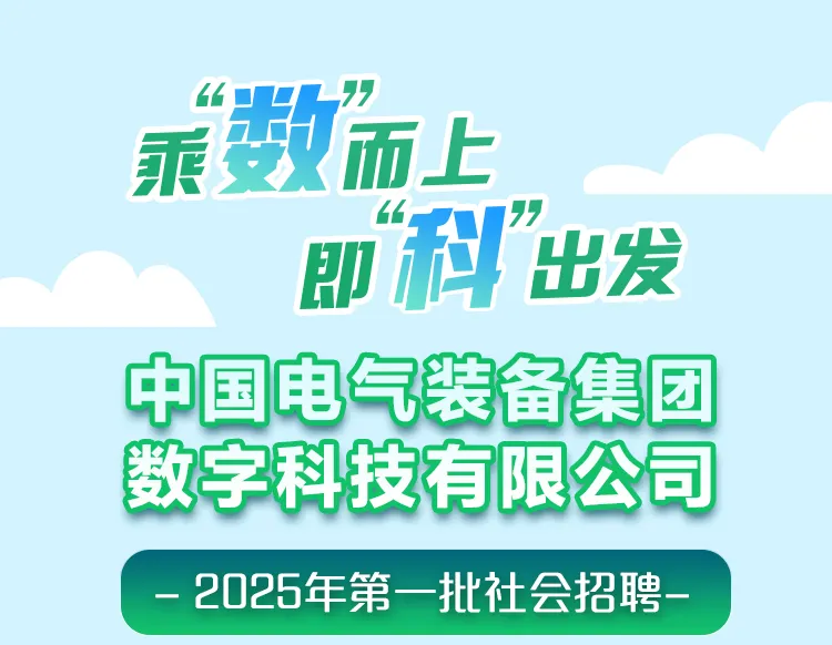 中國電氣裝備集團數字科技有限公司招聘公告