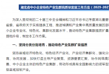 省人民政府辦公廳關(guān)于印發(fā)《湖北省中小企業(yè)特色產(chǎn)業(yè)集群高質(zhì)量發(fā)展工作方案（2025-2027年）》的通知