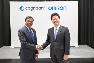 Cognizant首席執(zhí)行官Ravi Kumar S和OMRON Corporation首席執(zhí)行官Junta Tsujinaga