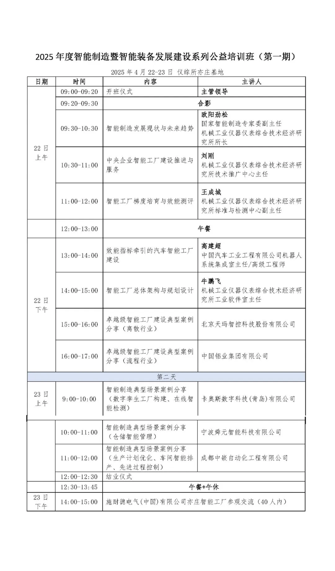 關(guān)于舉辦2025年度智能制造暨智能裝備發(fā)展建設(shè)系列公益培訓(xùn)班（第一期）的通知