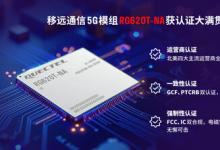 大滿貫！移遠通信RG620T-NA 5G模組包攬八大權威認證