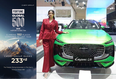 奇瑞集團(tuán)躍居《財(cái)富》世界500強(qiáng)榜單第233位；LEPAS L4完成海外首秀