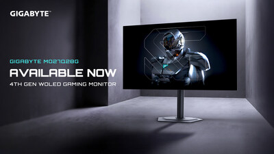 技嘉科技 MO27Q28G 魔鷹Q280G 電競顯示器正式上市 27 英寸 QHD 280Hz WOLED 采用滿屏無邊框設(shè)計(jì)，帶來沉浸視野