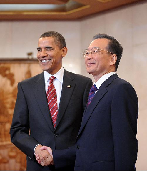 中國(guó)國(guó)務(wù)院總理溫家寶與美國(guó)總統(tǒng)奧巴馬