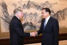 國(guó)務(wù)院總理李克強(qiáng)上周會(huì)見(jiàn)美國(guó)哥倫比亞大學(xué)校長(zhǎng)布林格